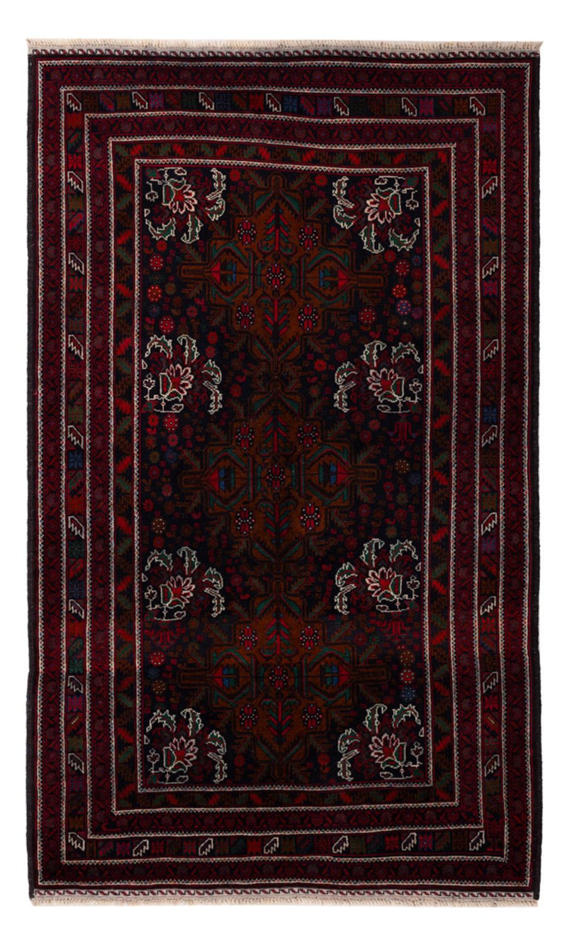 Belutsch Teppich - 202 x 119 cm - dunkelrot