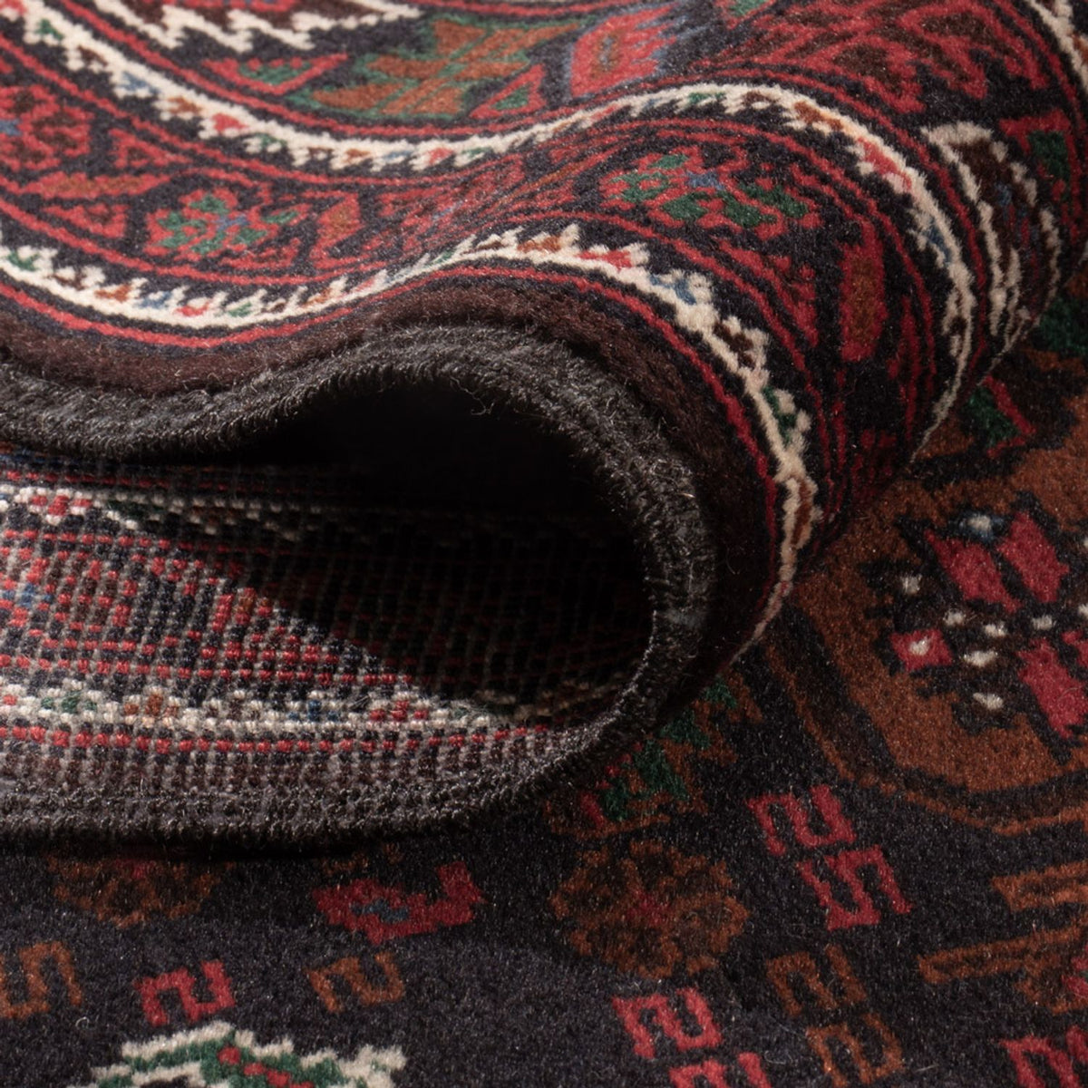 Baluch-tæppe - 202 x 119 cm - mørkerød