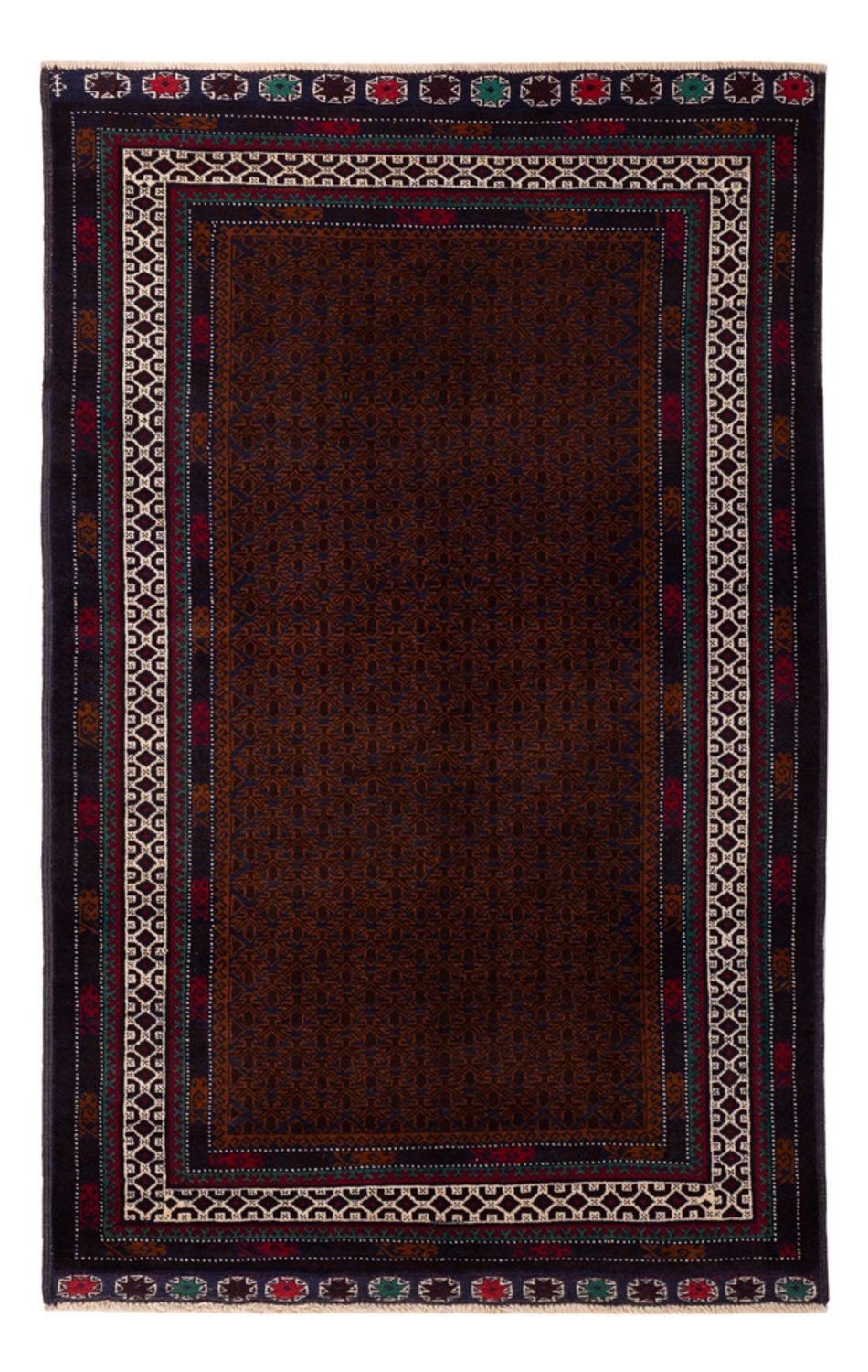 Belutsch Teppich - 185 x 119 cm - dunkelrot