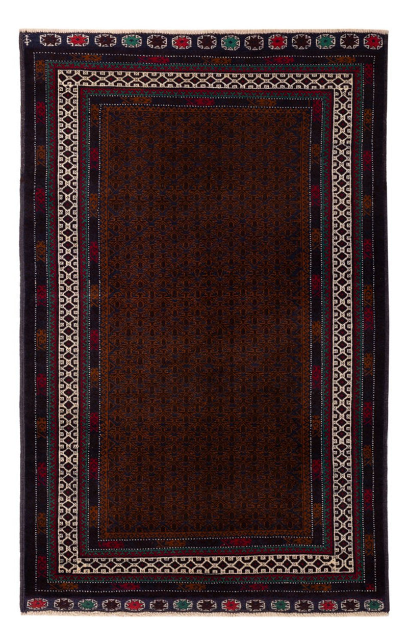 Belutsch Teppich - 185 x 119 cm - dunkelrot