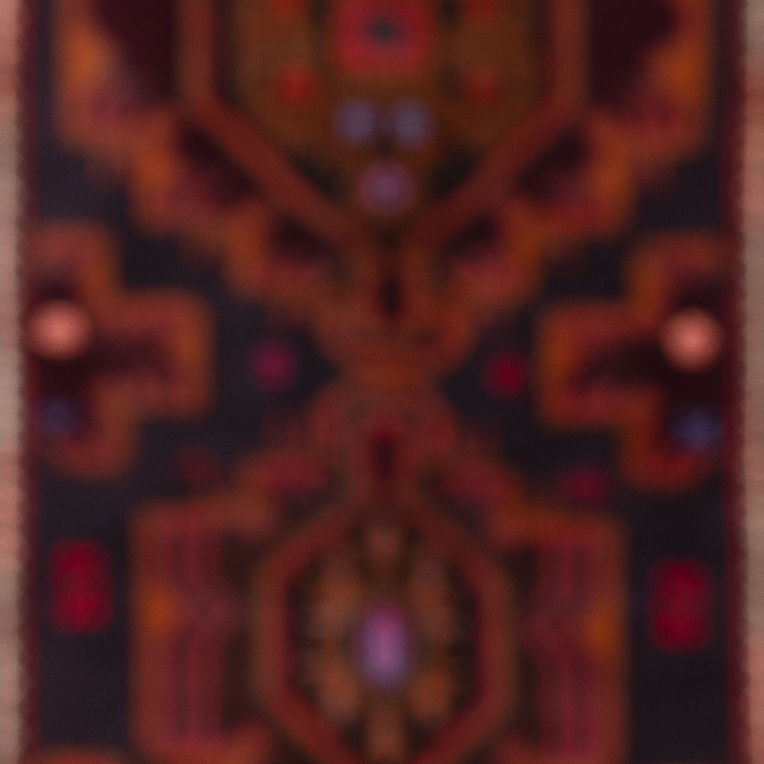 Løber Baluch-tæppe - 227 x 129 cm - mørkerød