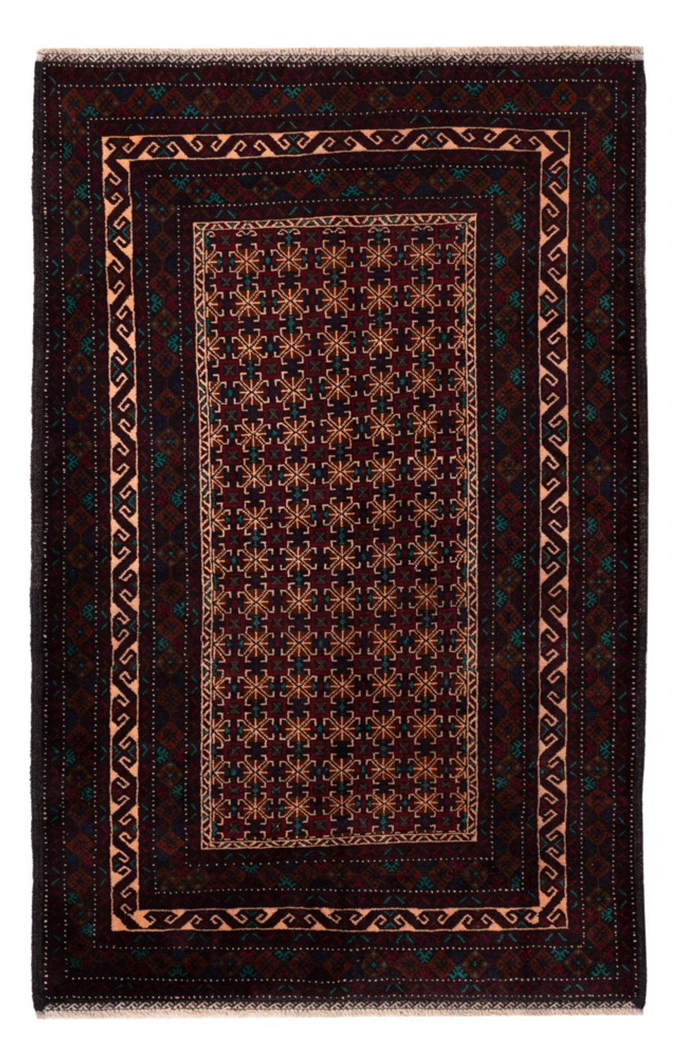 Baluch-tæppe - 192 x 119 cm - mørk beige