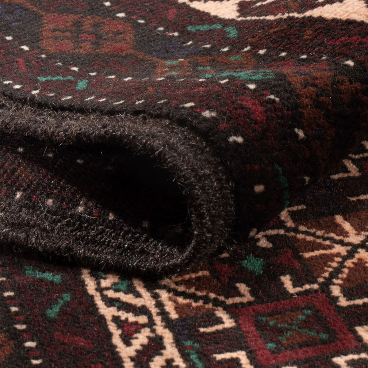 Baluch-tæppe - 192 x 119 cm - mørk beige