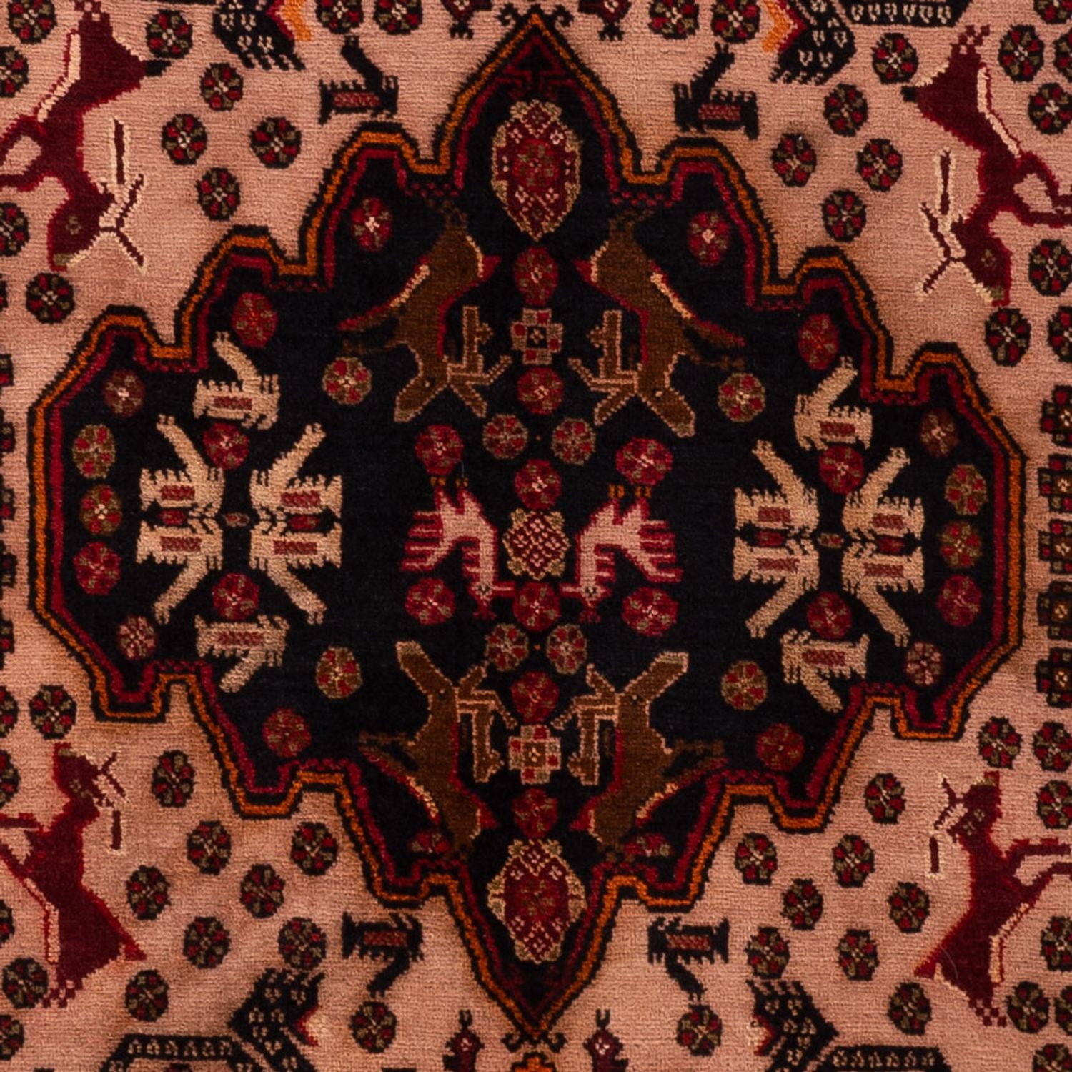 Løber Baluch-tæppe - 193 x 110 cm - lysrød