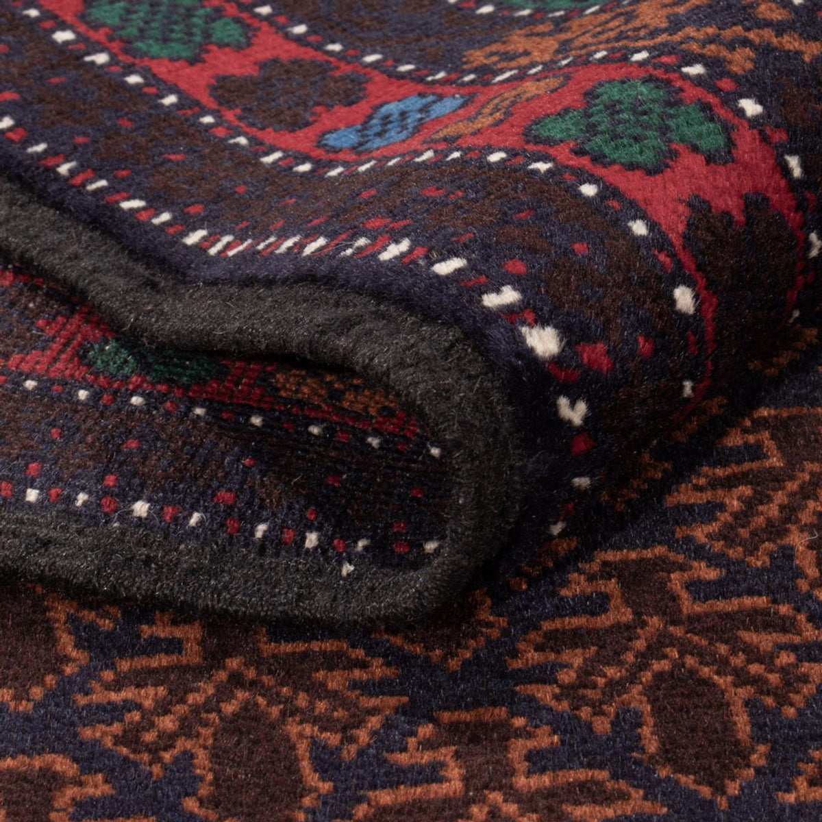 Baluch-tæppe - 185 x 120 cm - mørkerød