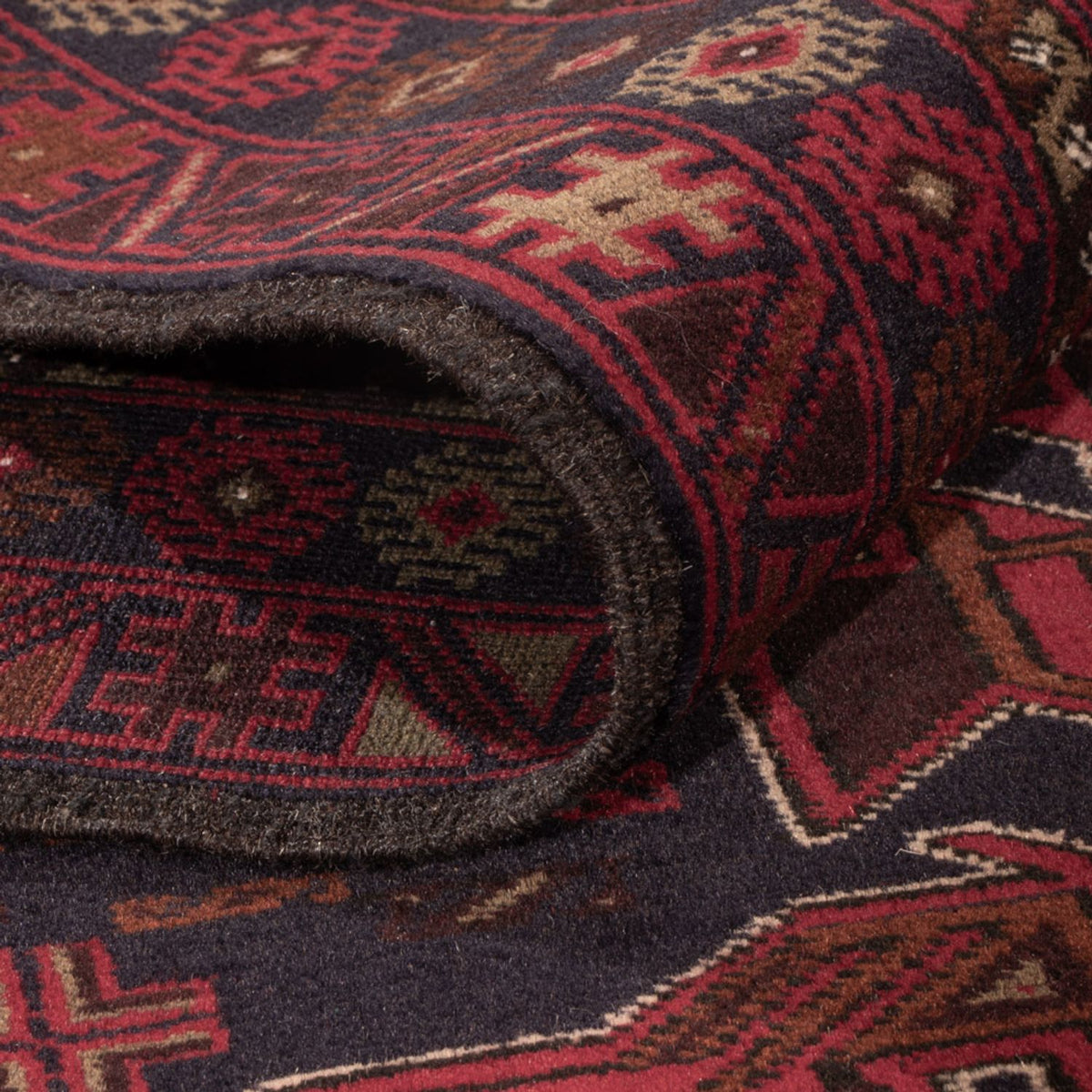 Baluch-tæppe - 184 x 116 cm - mørkerød