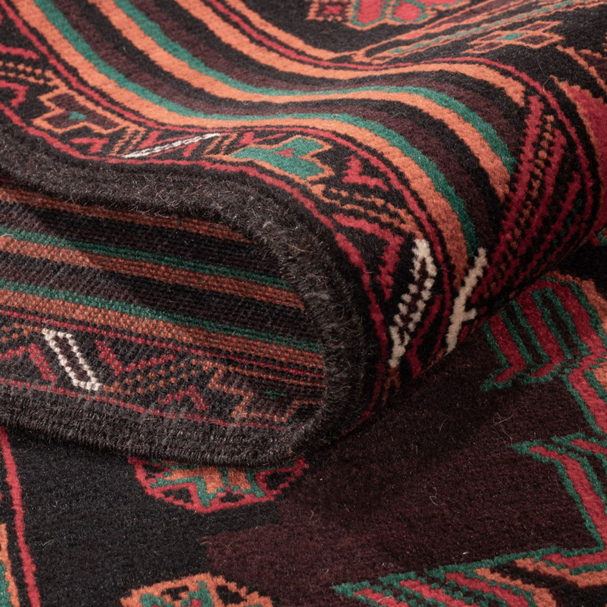 Baluch-tæppe - 206 x 117 cm - mørkerød