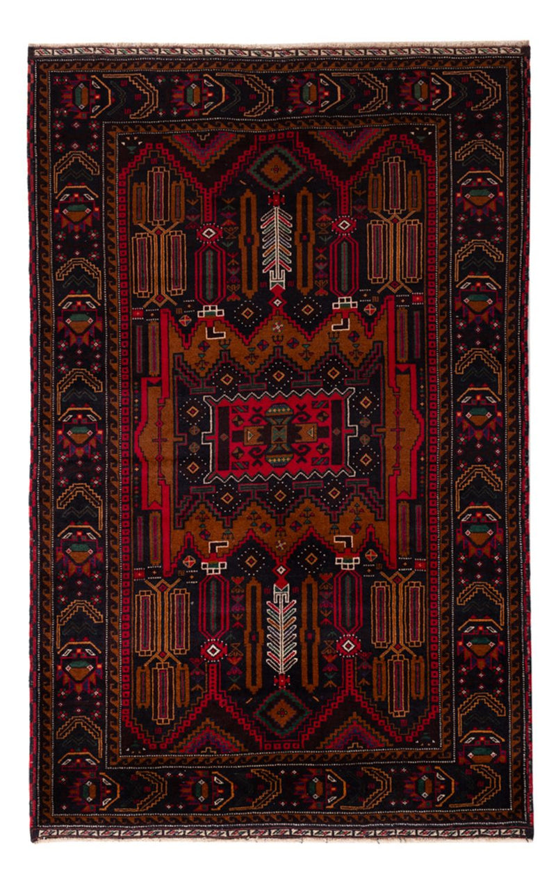 Belutsch Teppich - 195 x 117 cm - dunkelrot
