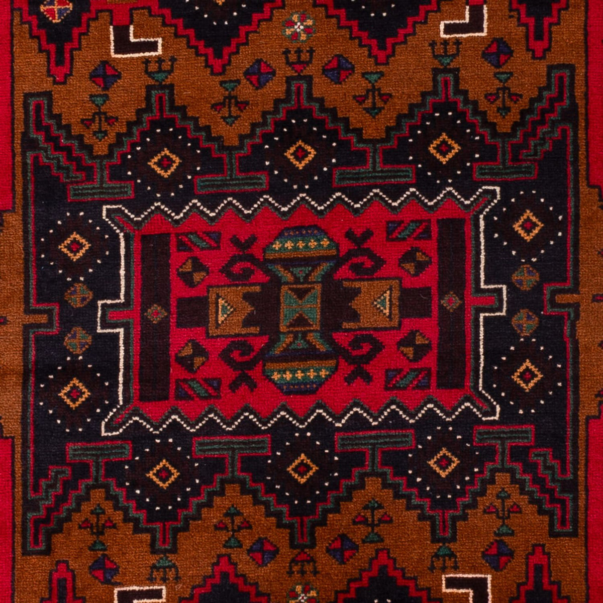 Baluch-tæppe - 195 x 117 cm - mørkerød