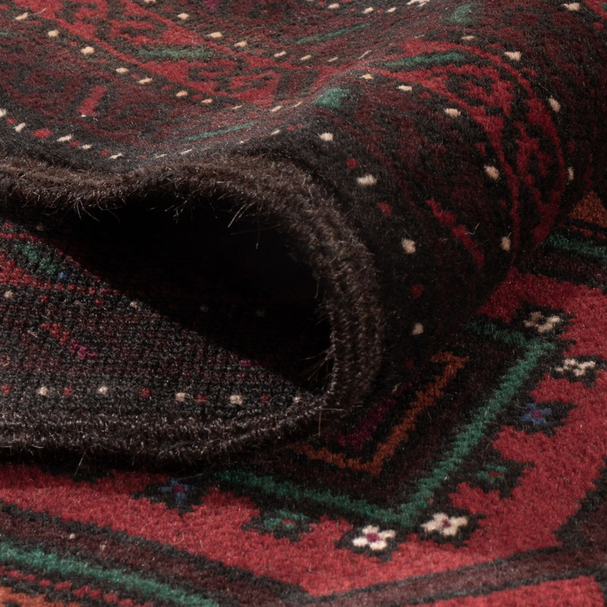 Baluch-tæppe - 203 x 120 cm - mørkerød