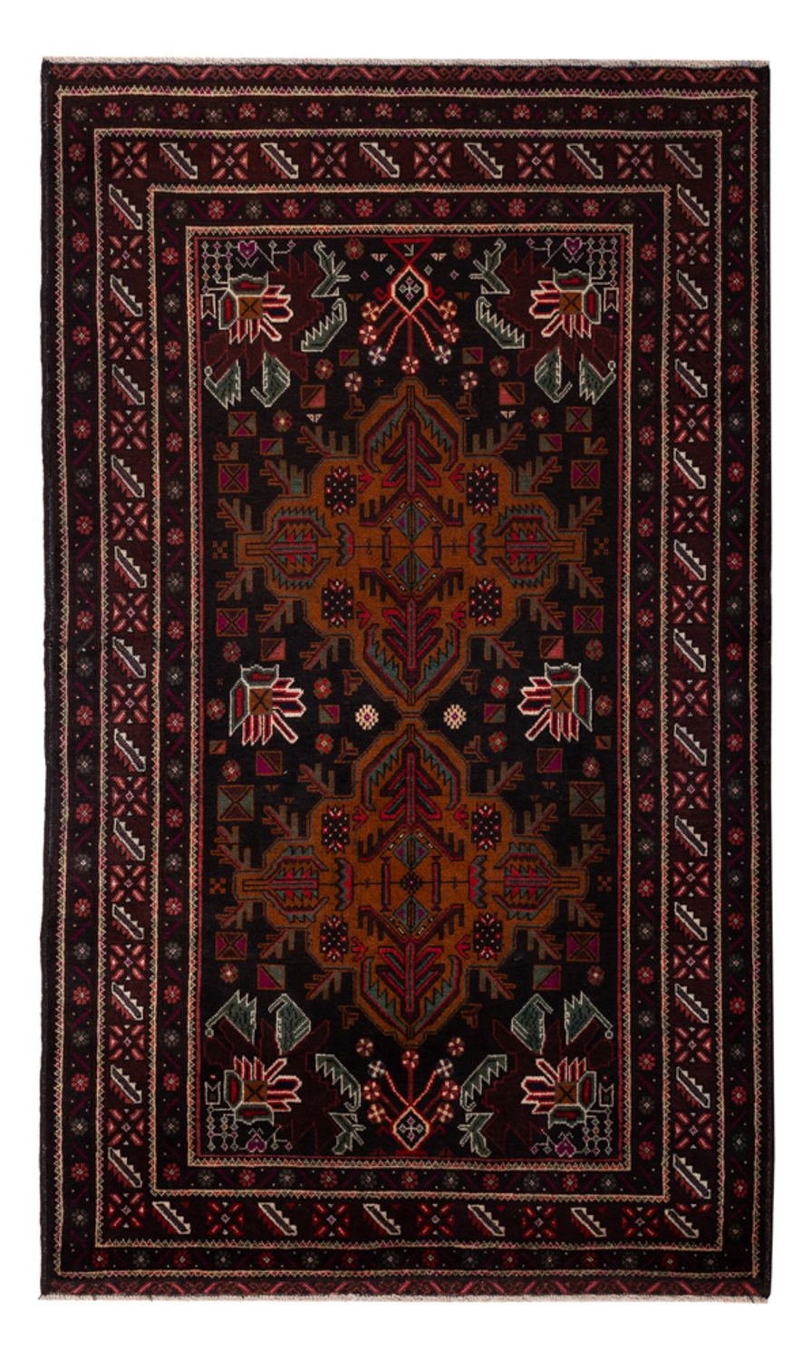 Løber Baluch-tæppe - 201 x 114 cm - mørkerød