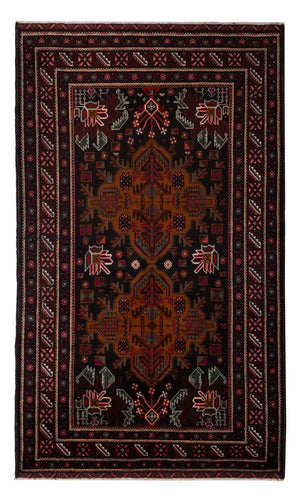 Løber Baluch-tæppe - 201 x 114 cm - mørkerød