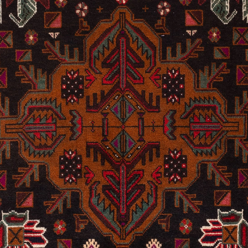 Løber Baluch-tæppe - 201 x 114 cm - mørkerød