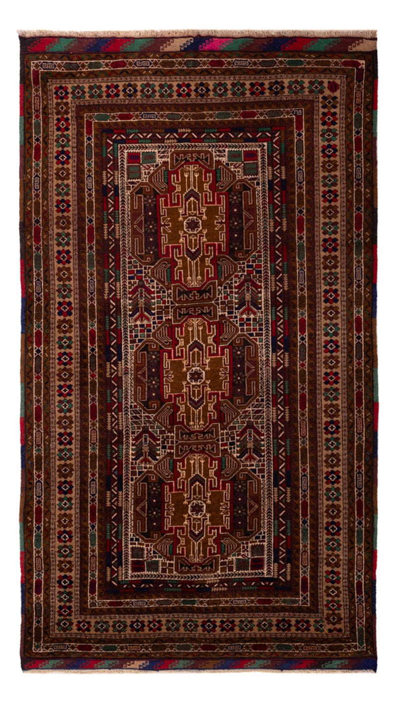Løber Baluch-tæppe - 204 x 110 cm - mørk beige