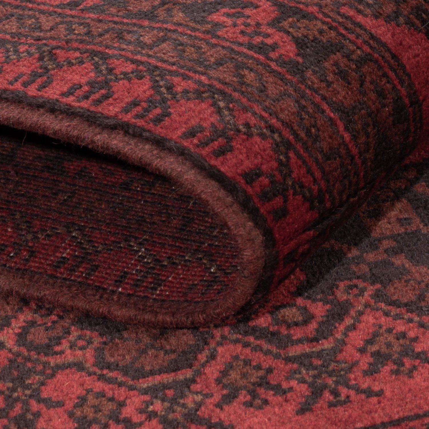 Afghan Teppich - Kunduz - 197 x 127 cm - rot