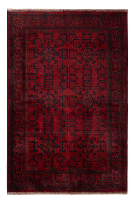 Afghansk tæppe - Kunduz - 203 x 129 cm - rød