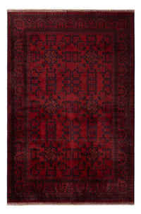 Afghansk tæppe - Kunduz - 203 x 129 cm - rød