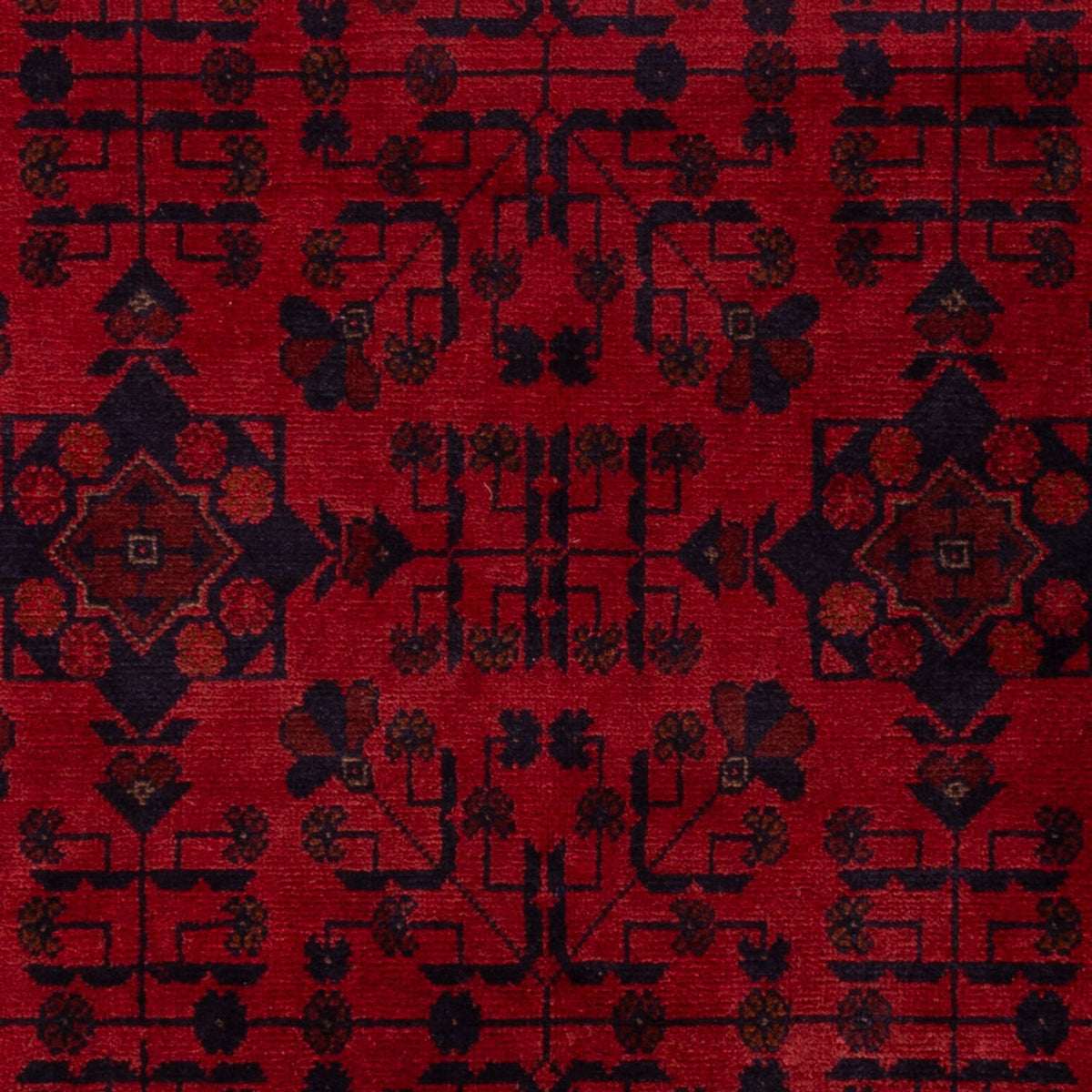 Afghansk tæppe - Kunduz - 200 x 125 cm - rød