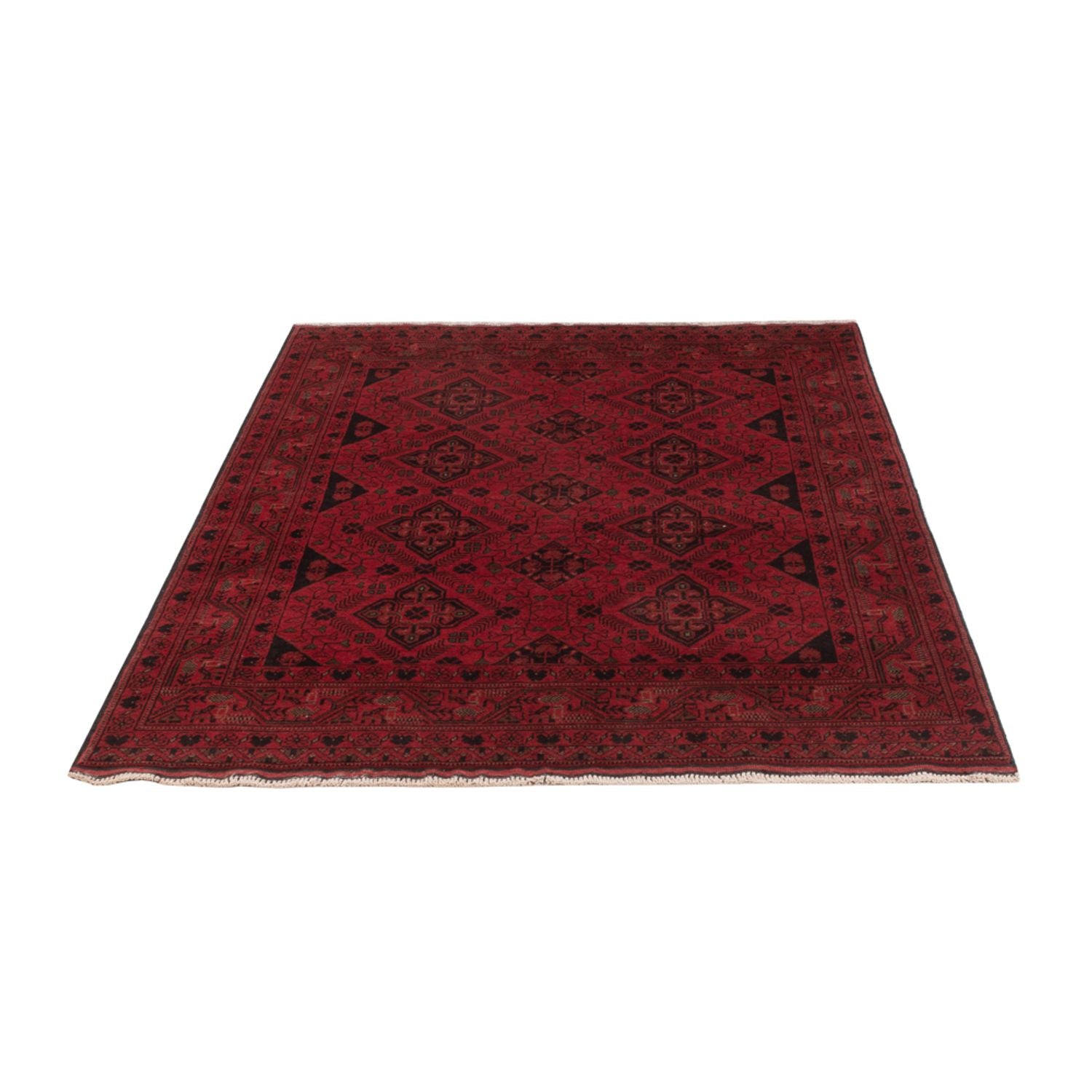 Afghan Teppich - Kunduz - 196 x 124 cm - rot