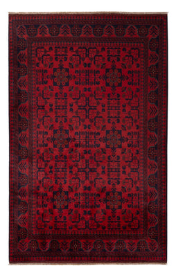 Afghansk tæppe - Kunduz - 203 x 128 cm - rød