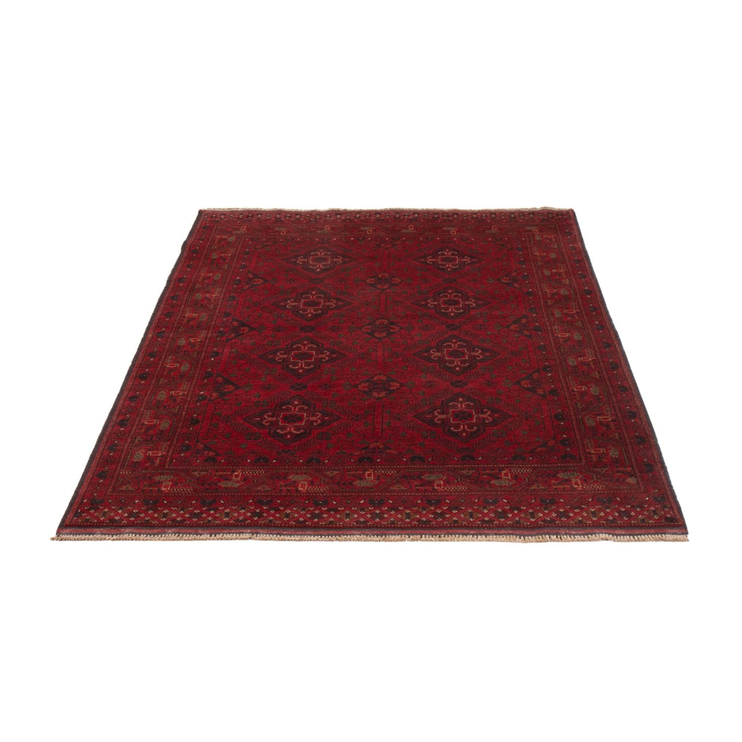 Afghan Teppich - Kunduz - 194 x 121 cm - rot
