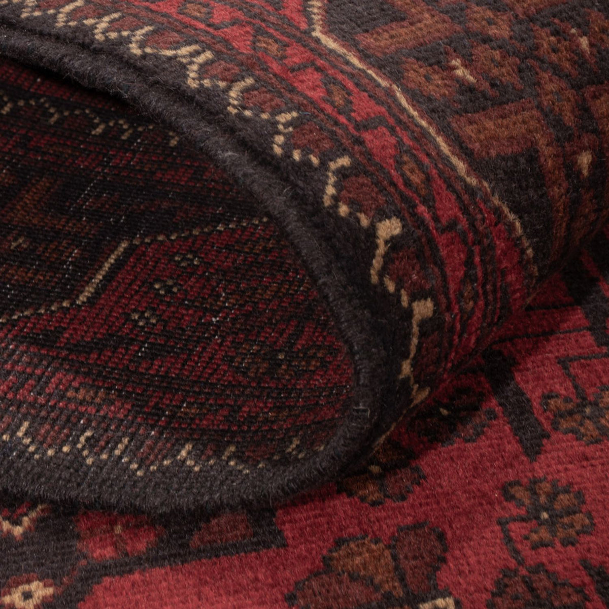 Afghansk tæppe - Kunduz - 201 x 126 cm - rød