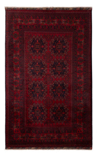 Afghansk tæppe - Kunduz - 202 x 127 cm - rød