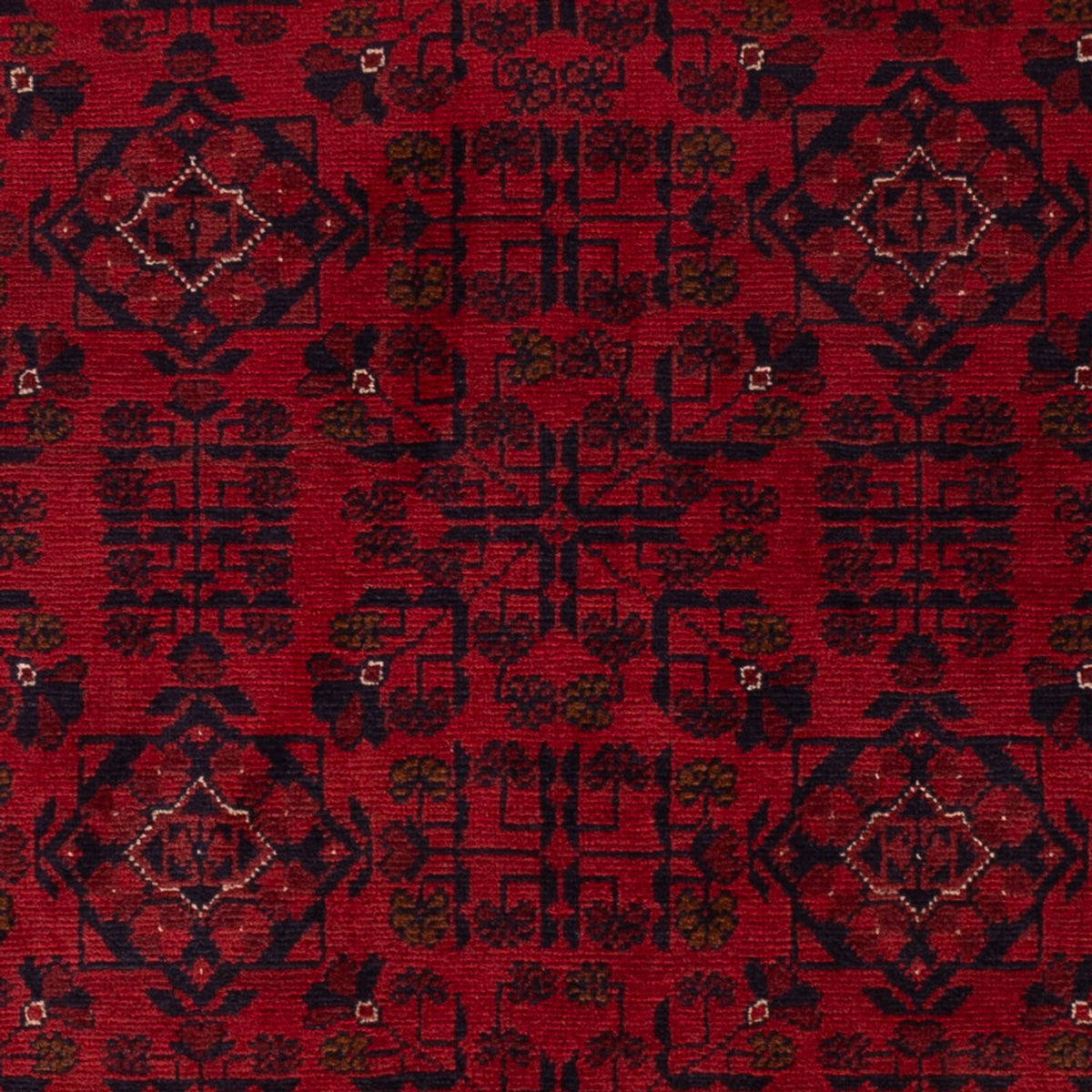 Afghansk tæppe - Kunduz - 198 x 123 cm - rød