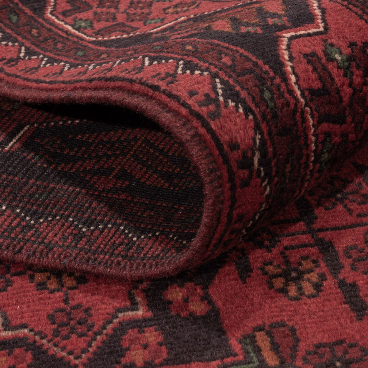 Afghansk tæppe - Kunduz - 196 x 120 cm - rød