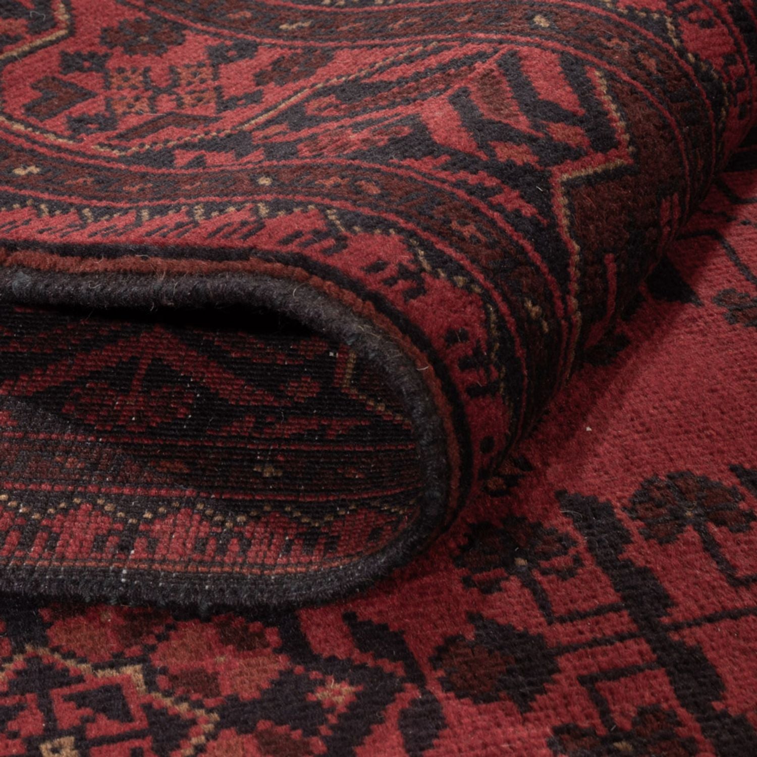 Afghan Teppich - Kunduz - 196 x 130 cm - rot