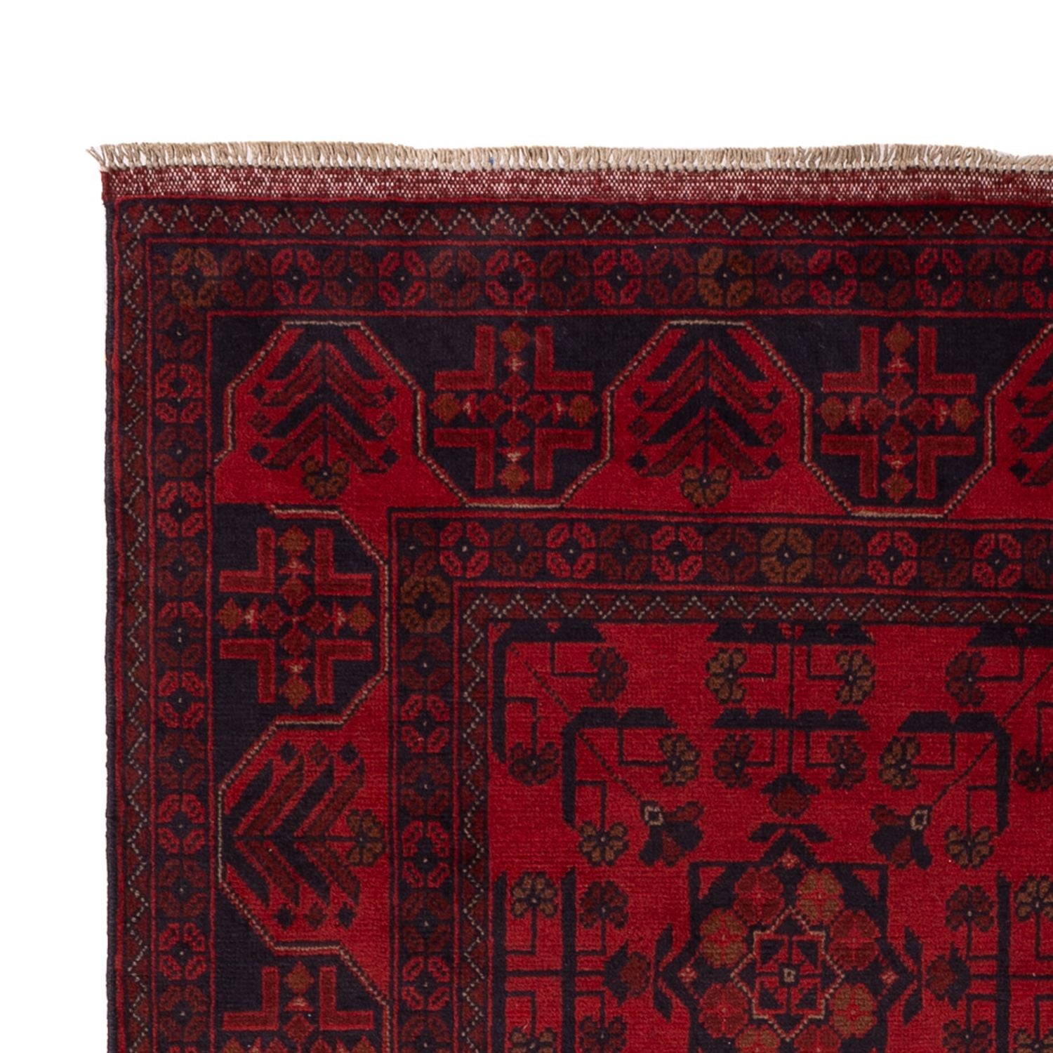 Afghan Teppich - Kunduz - 198 x 126 cm - rot