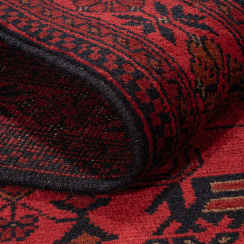 Afghan Teppich - Kunduz - 199 x 123 cm - dunkelrot