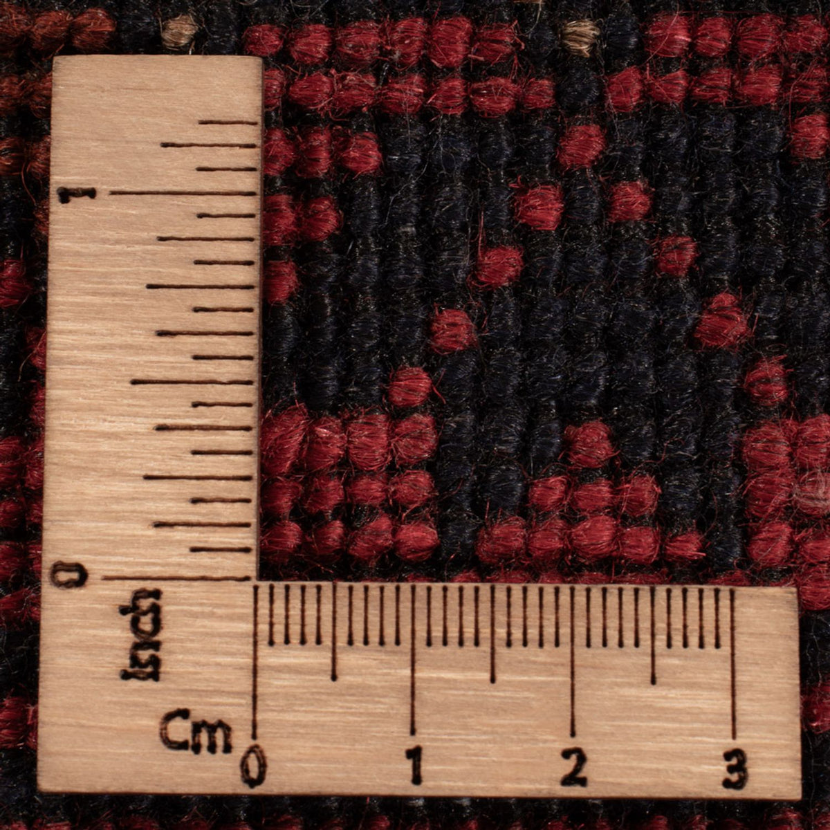 Afghansk tæppe - Kunduz - 199 x 123 cm - mørkerød