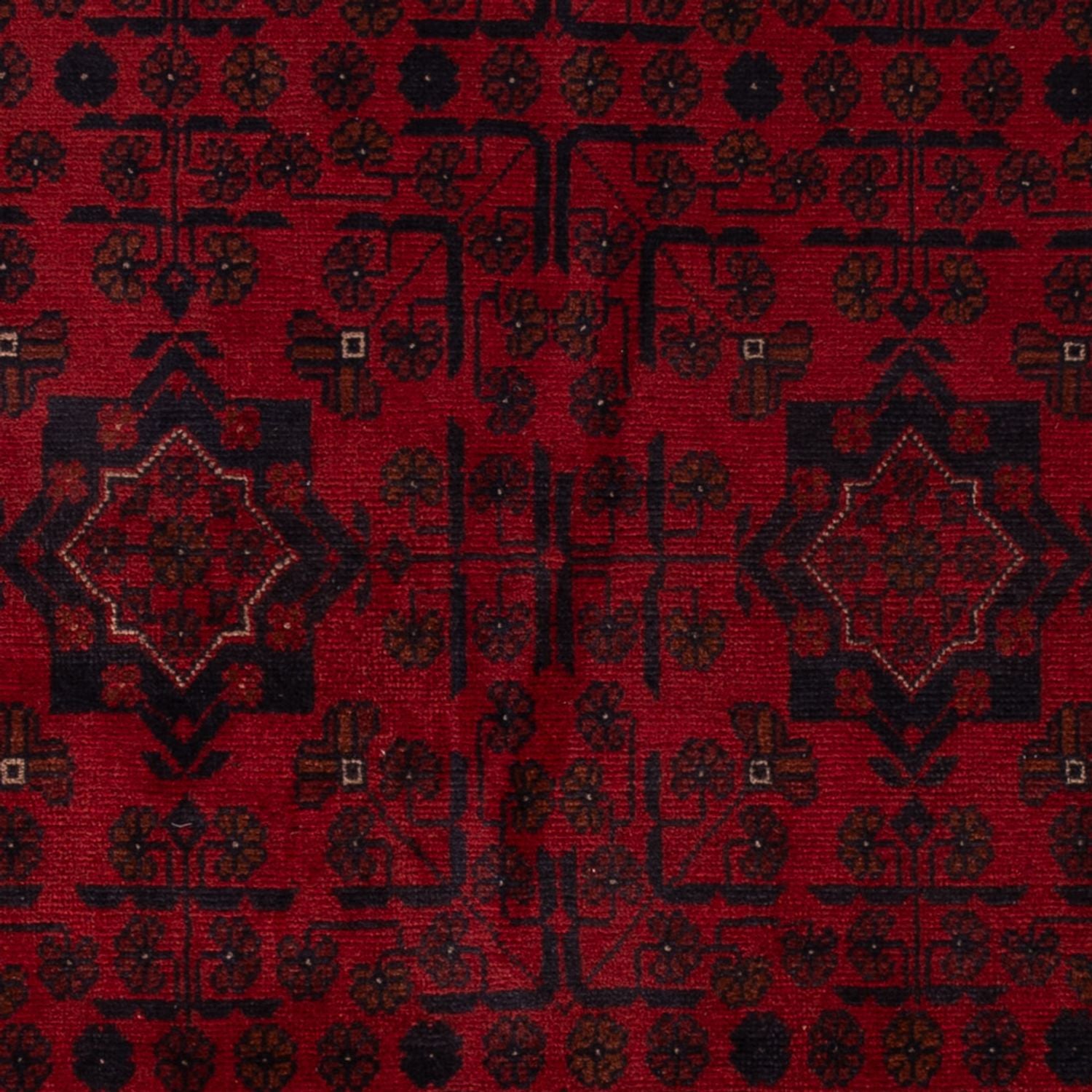 Afghan Teppich - Kunduz - 199 x 124 cm - dunkelrot