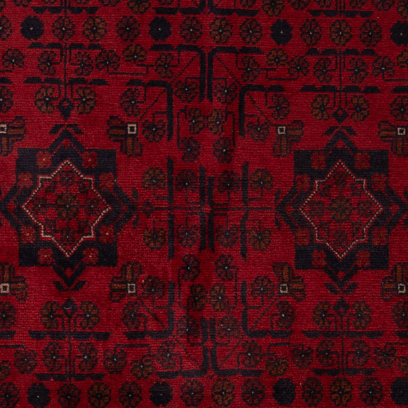 Afghan Teppich - Kunduz - 199 x 124 cm - dunkelrot