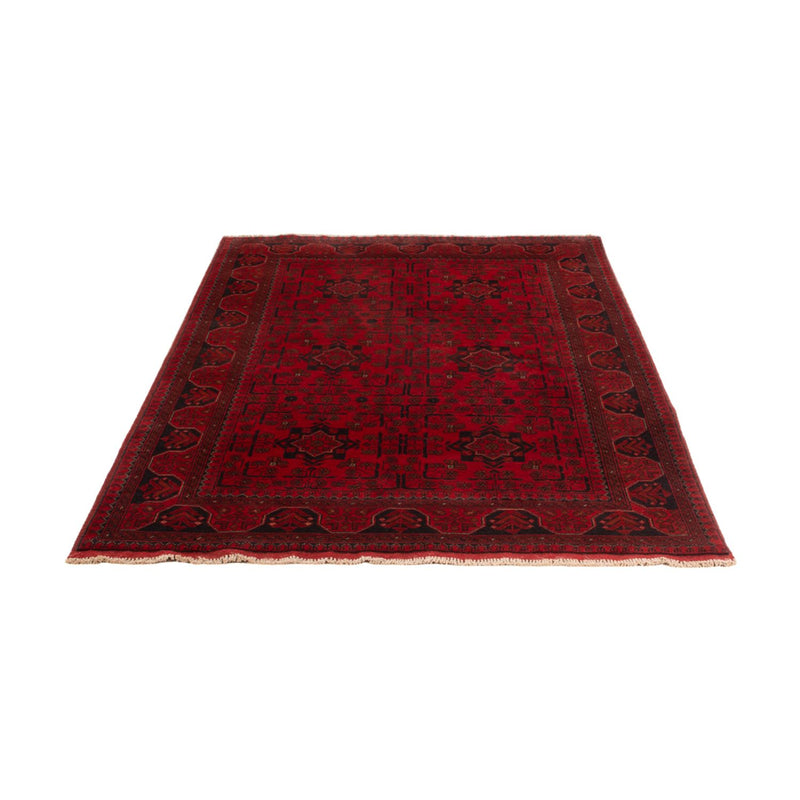 Afghan Teppich - Kunduz - 199 x 124 cm - dunkelrot