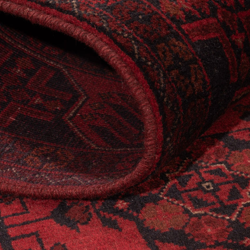 Afghan Teppich - Kunduz - 201 x 129 cm - dunkelrot