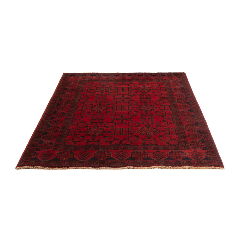 Afghan Teppich - Kunduz - 201 x 129 cm - dunkelrot