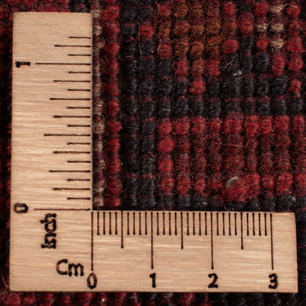 Afghansk tæppe - Kunduz - 201 x 129 cm - mørkerød