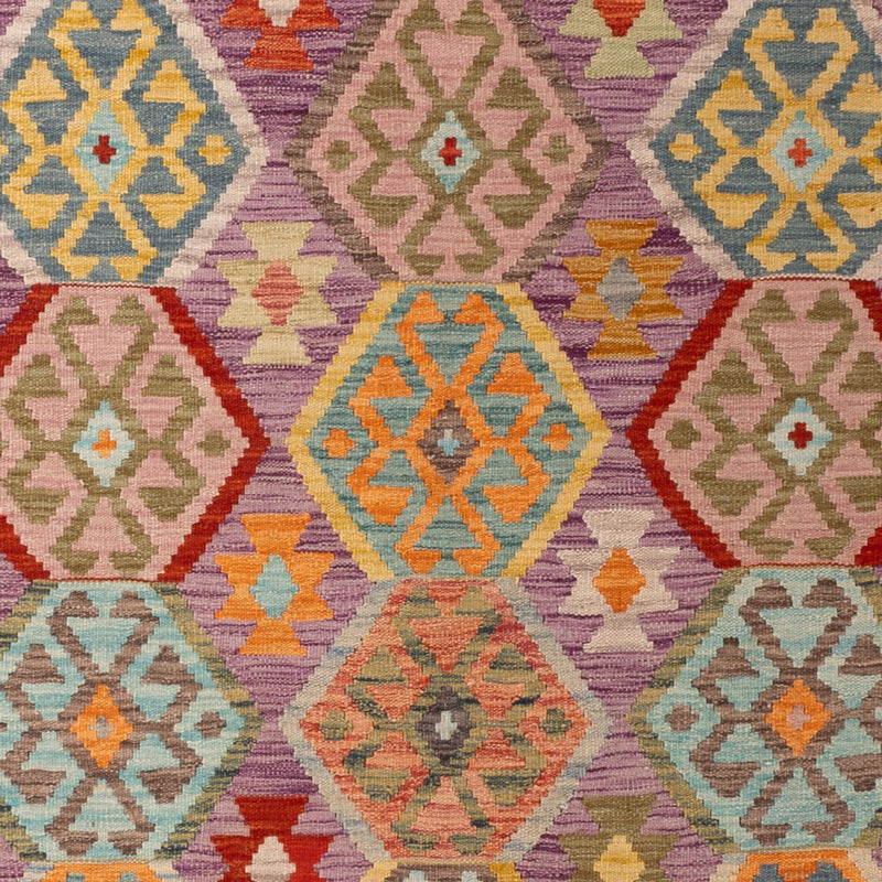 Kelim Carpet - Splash - 311 x 207 cm - flerfarvet