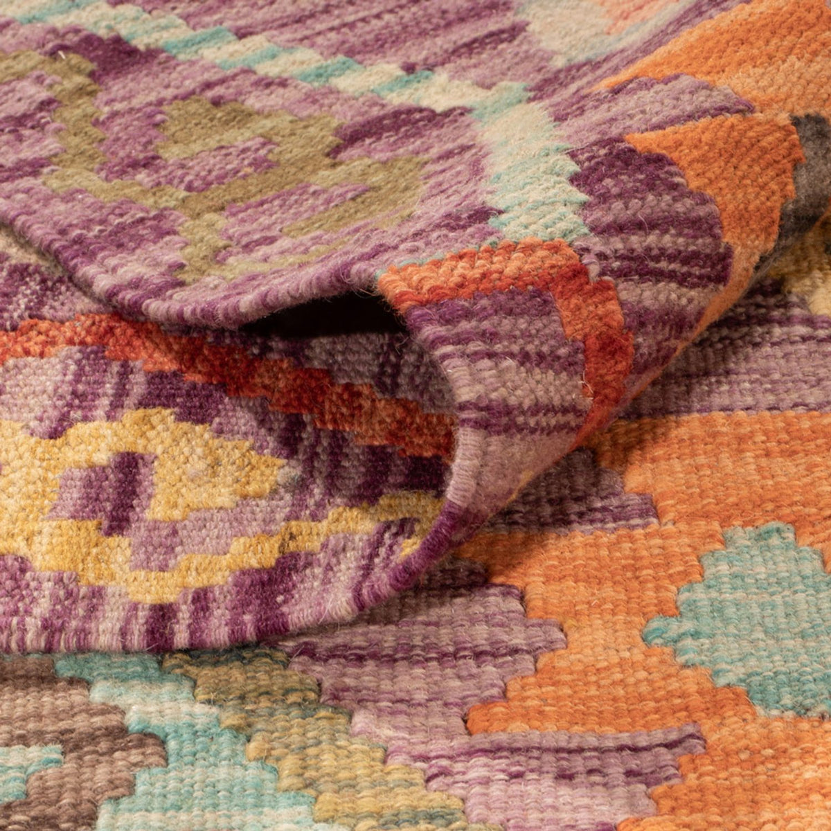 Kelim Carpet - Splash - 311 x 207 cm - flerfarvet