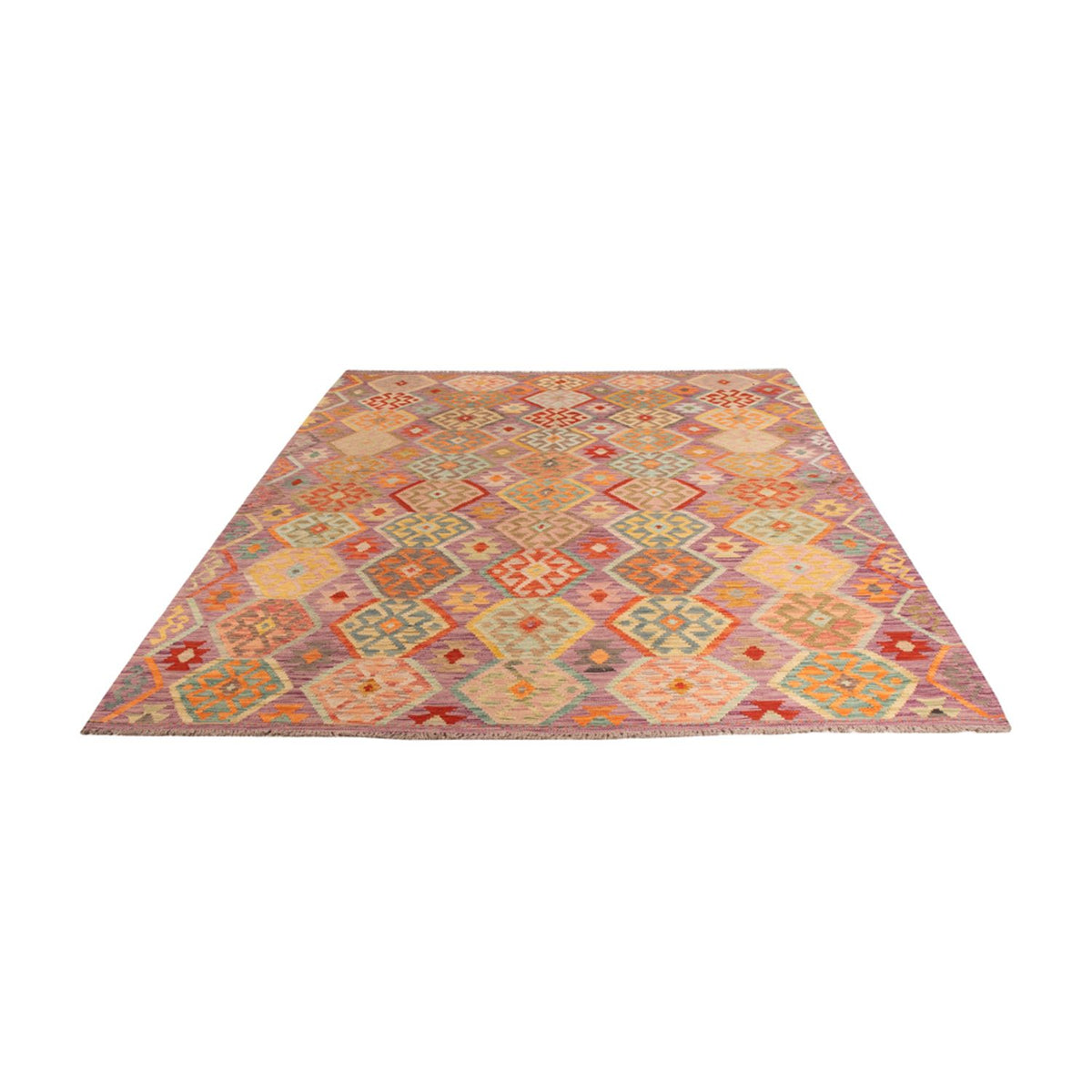 Kelim Carpet - Splash - 311 x 207 cm - flerfarvet