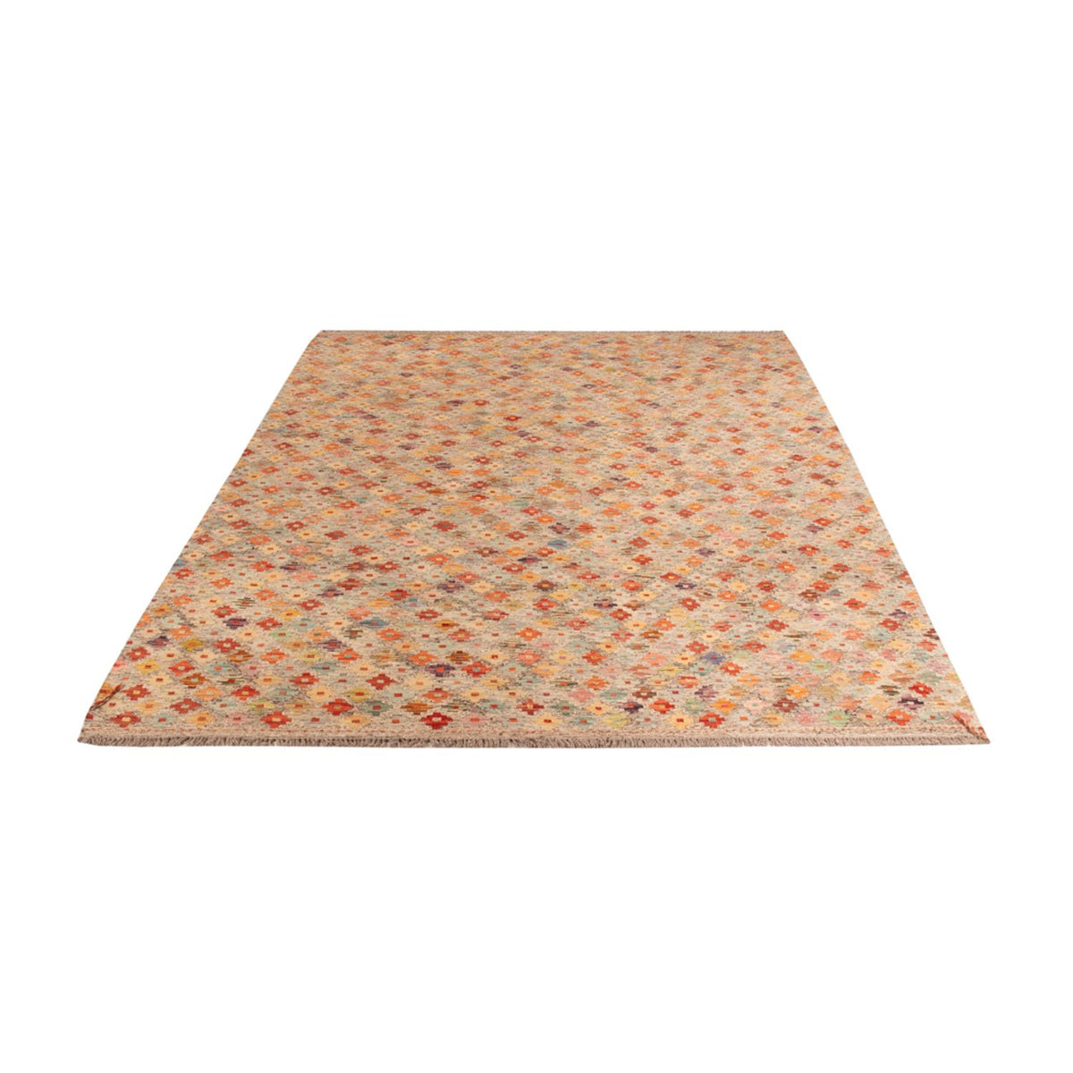 Kelim Carpet - Splash - 307 x 208 cm - flerfarvet