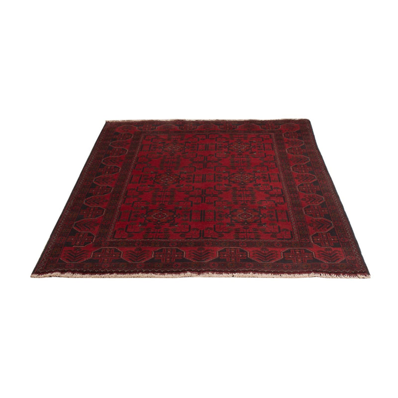 Afghan Teppich - Kunduz - 201 x 126 cm - dunkelrot