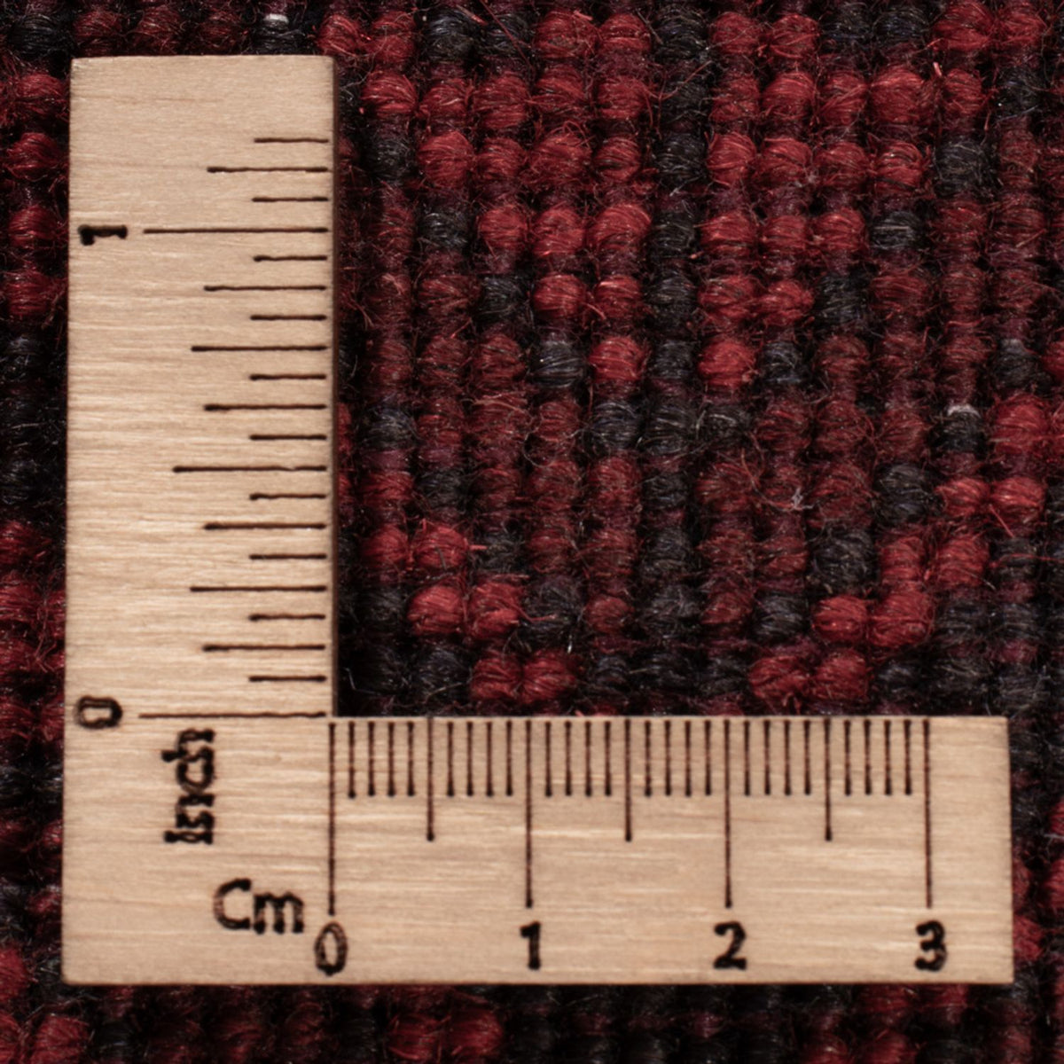 Afghansk tæppe - Kunduz - 201 x 126 cm - mørkerød