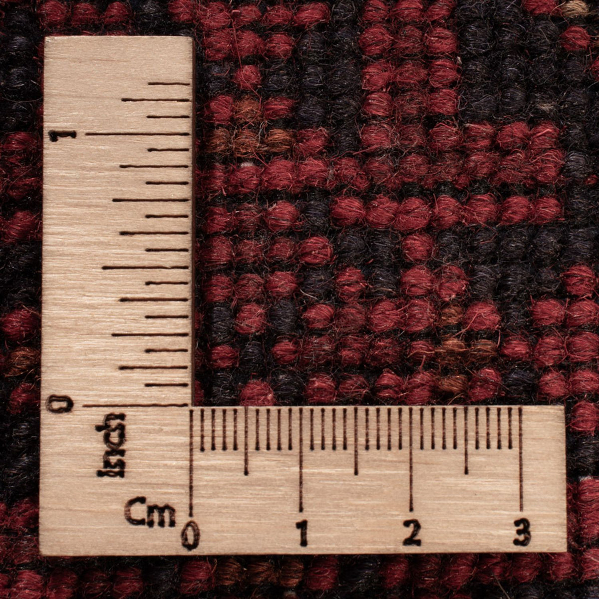 Afghansk tæppe - Kunduz - 195 x 123 cm - mørkerød