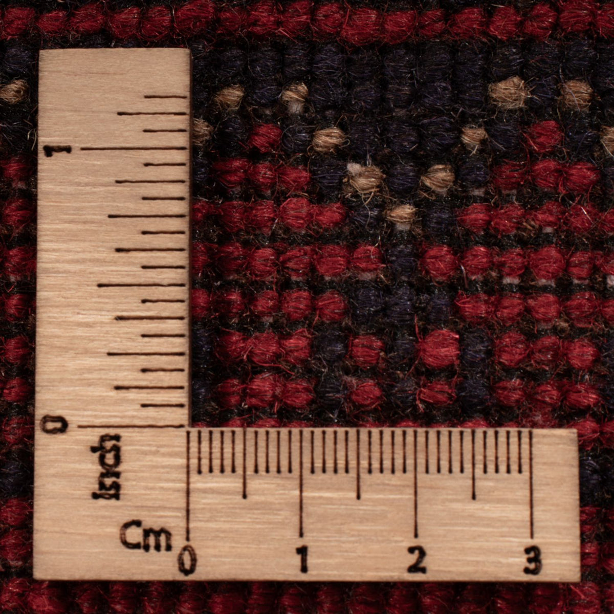 Afghansk tæppe - Kunduz - 193 x 124 cm - mørkerød