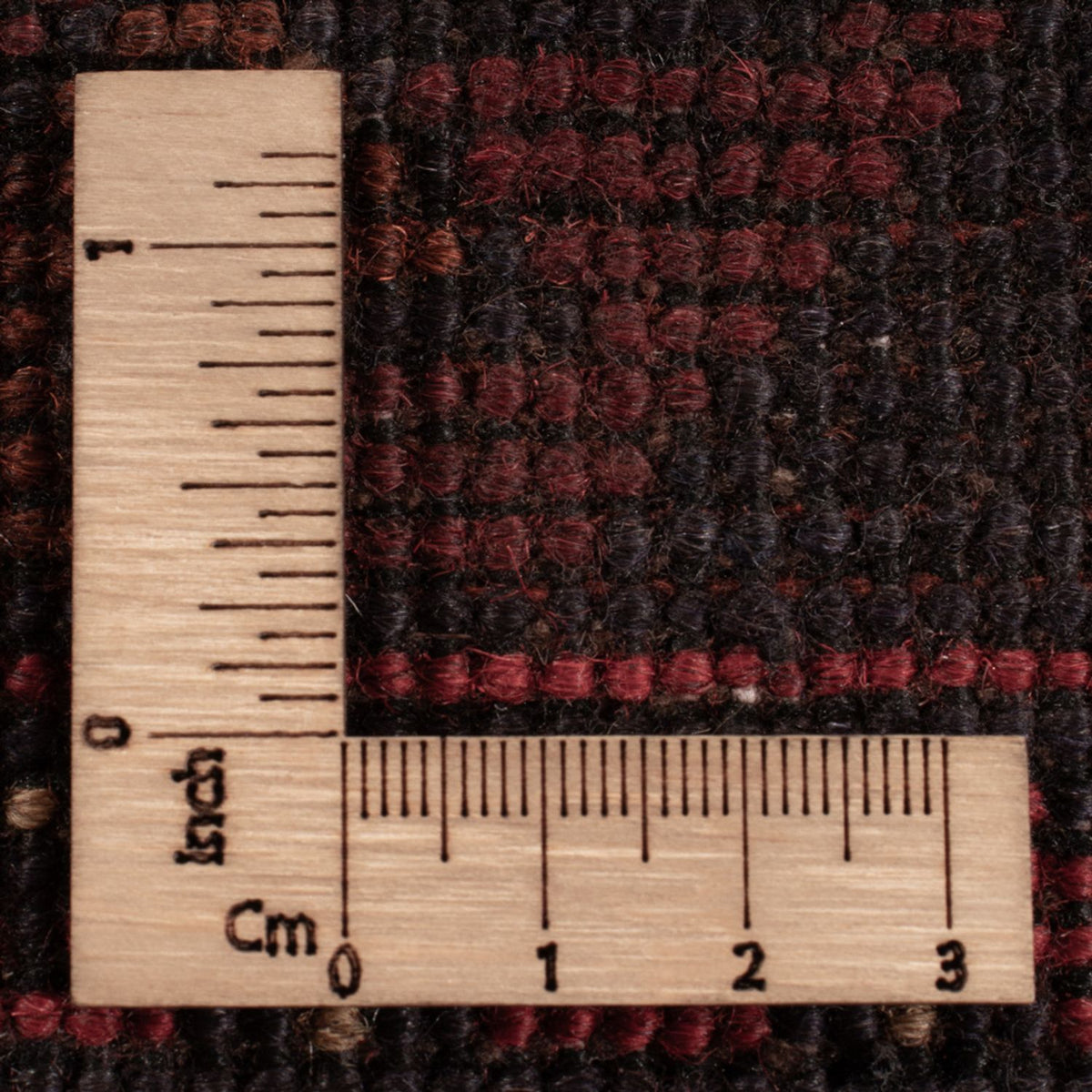 Afghansk tæppe - Kunduz - 195 x 125 cm - mørkerød