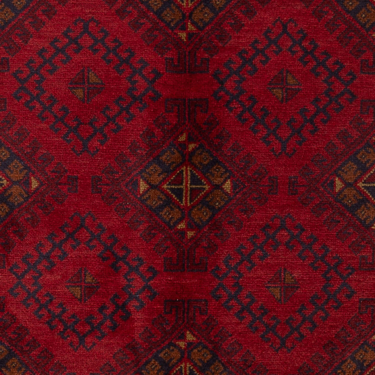 Afghansk tæppe - Kunduz - 196 x 125 cm - mørkerød