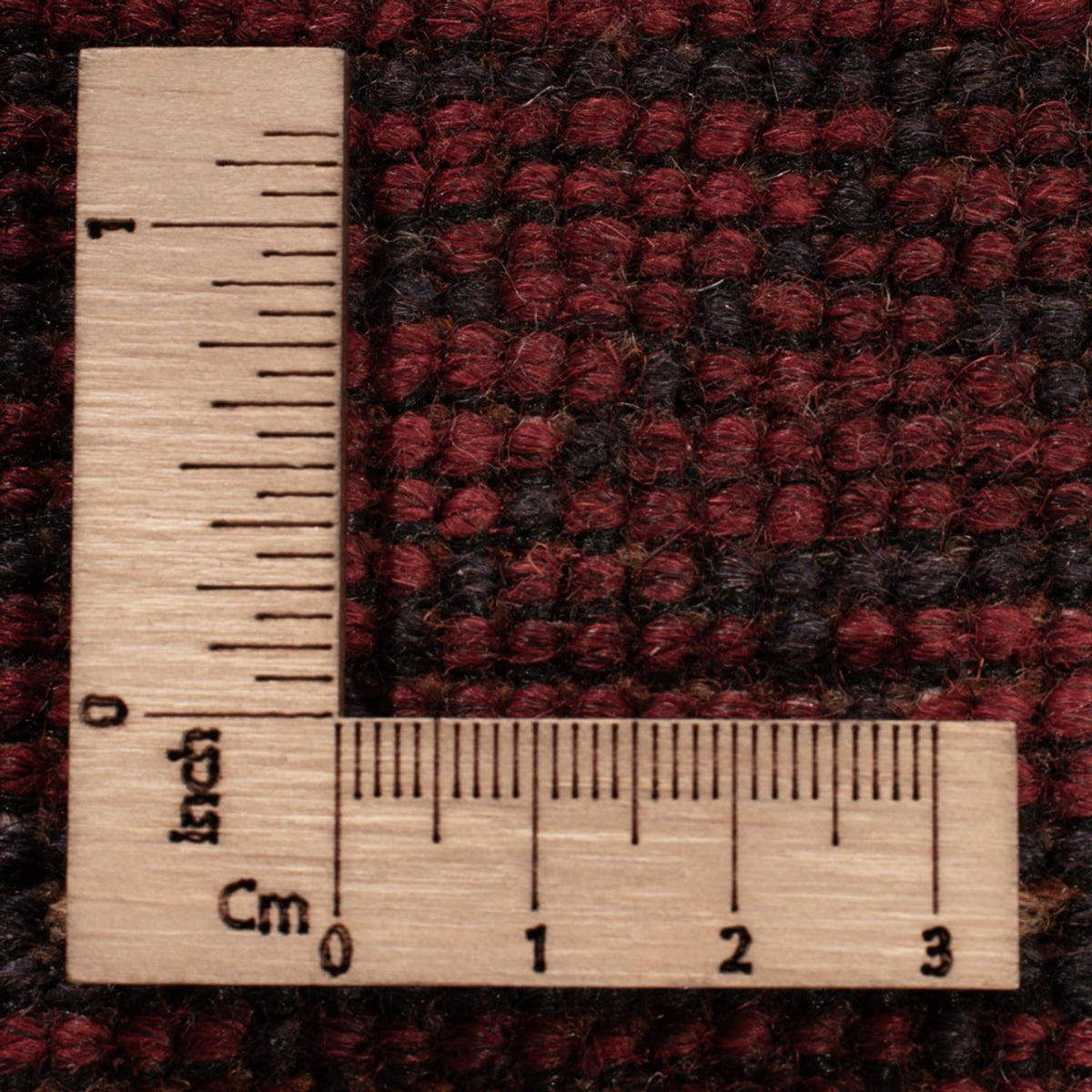 Afghansk tæppe - Kunduz - 196 x 125 cm - mørkerød